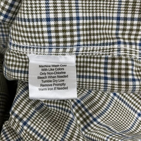 Joseph Abboud Mens Plaid Long Sleeve Button-Up Shirt Size L Cotton - Picture 4 of 6